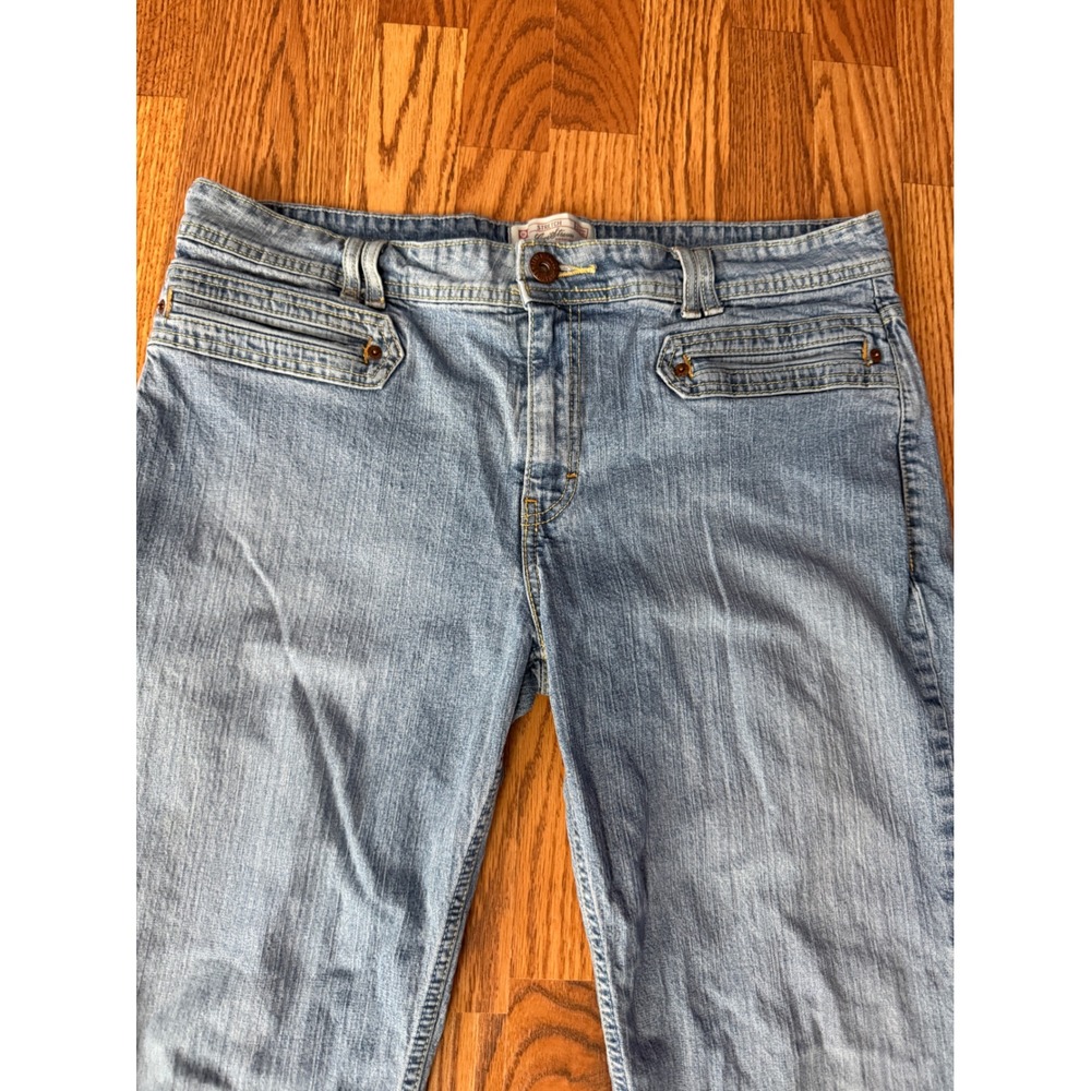 Levi Strauss Signature Womens 16 Y2K Stretch Jeans Bootcut No Back Pockets Cinch